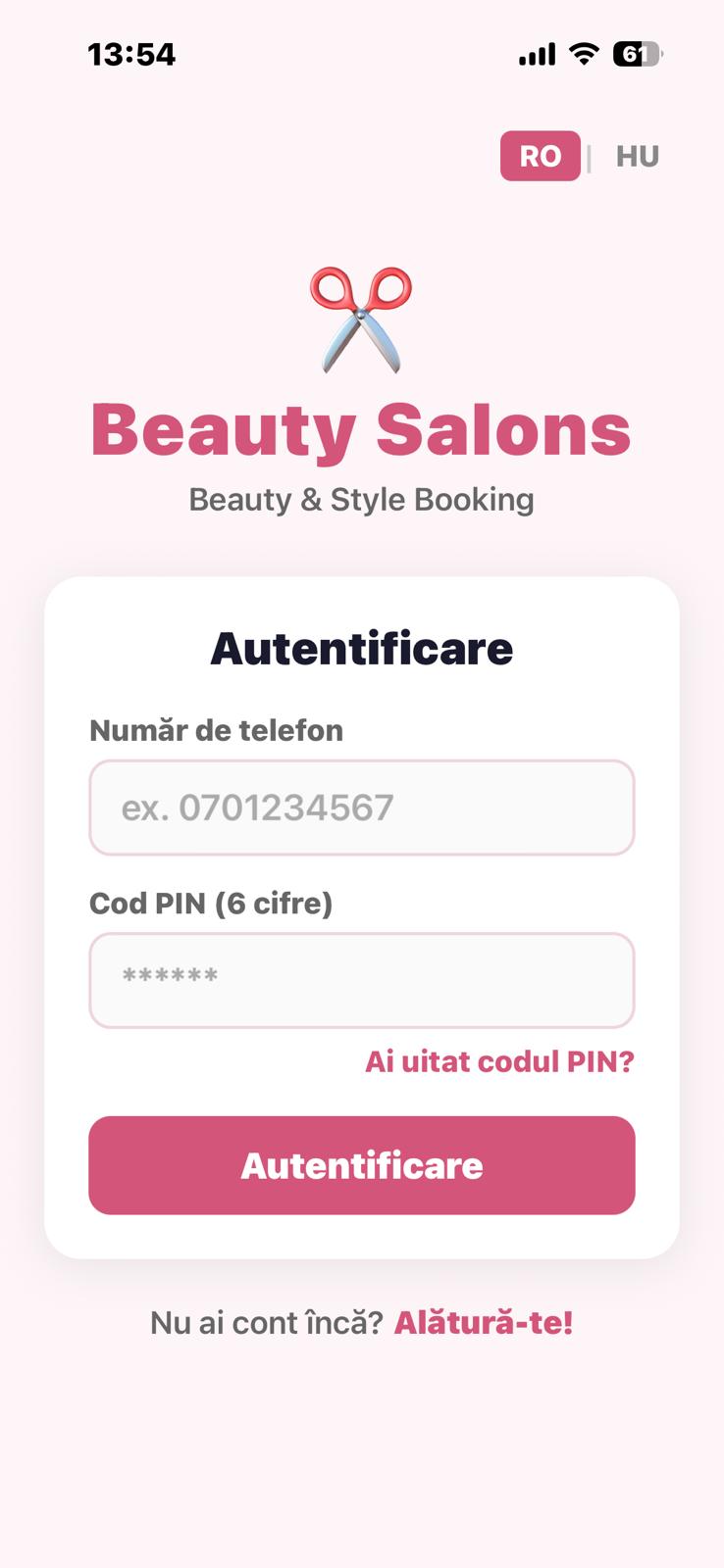 Autentificare și Alătură-te